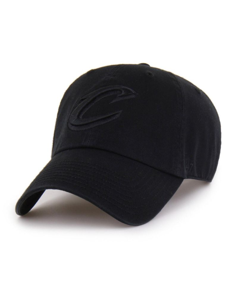 Men's Cleveland Cavaliers Black on Black Clean Up Adjustable Hat