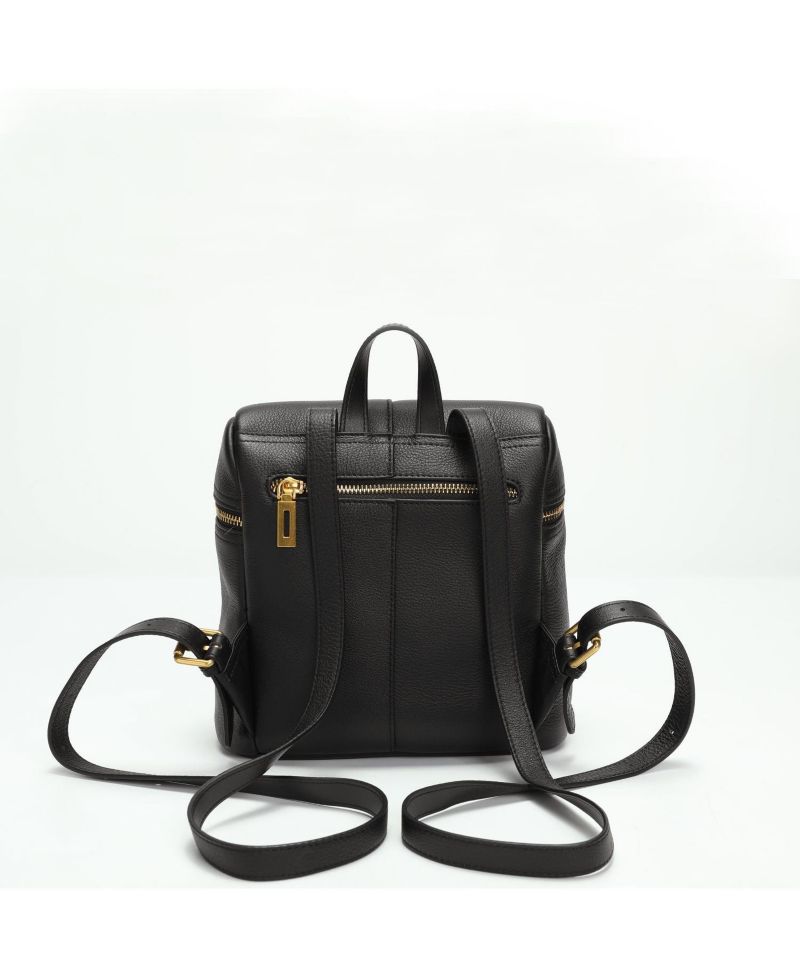 Sutton Small Pebbled Leather Backpack Purse Top Handle Zipper Closure Travel Casual Bag for Women