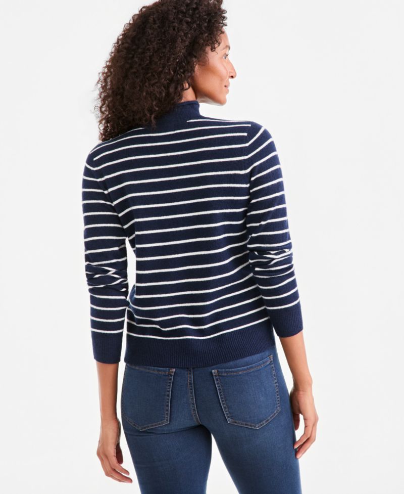 Petite Luxsoft Stripe Rollneck Sweater