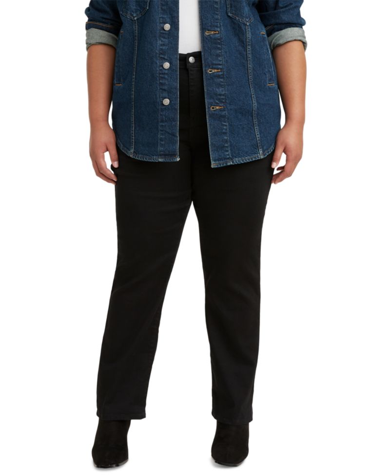 Trendy Plus Size 724 High-Rise Straight-Leg Jeans