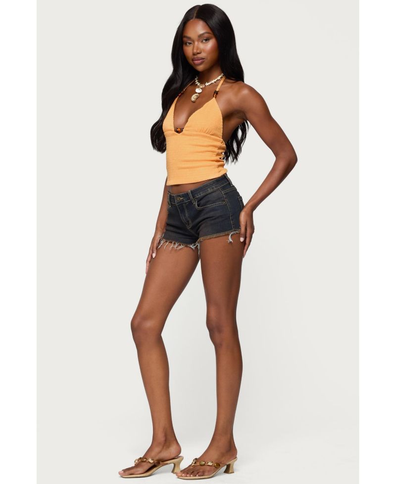 Women's Atlas Scrunch Bead Halter Top