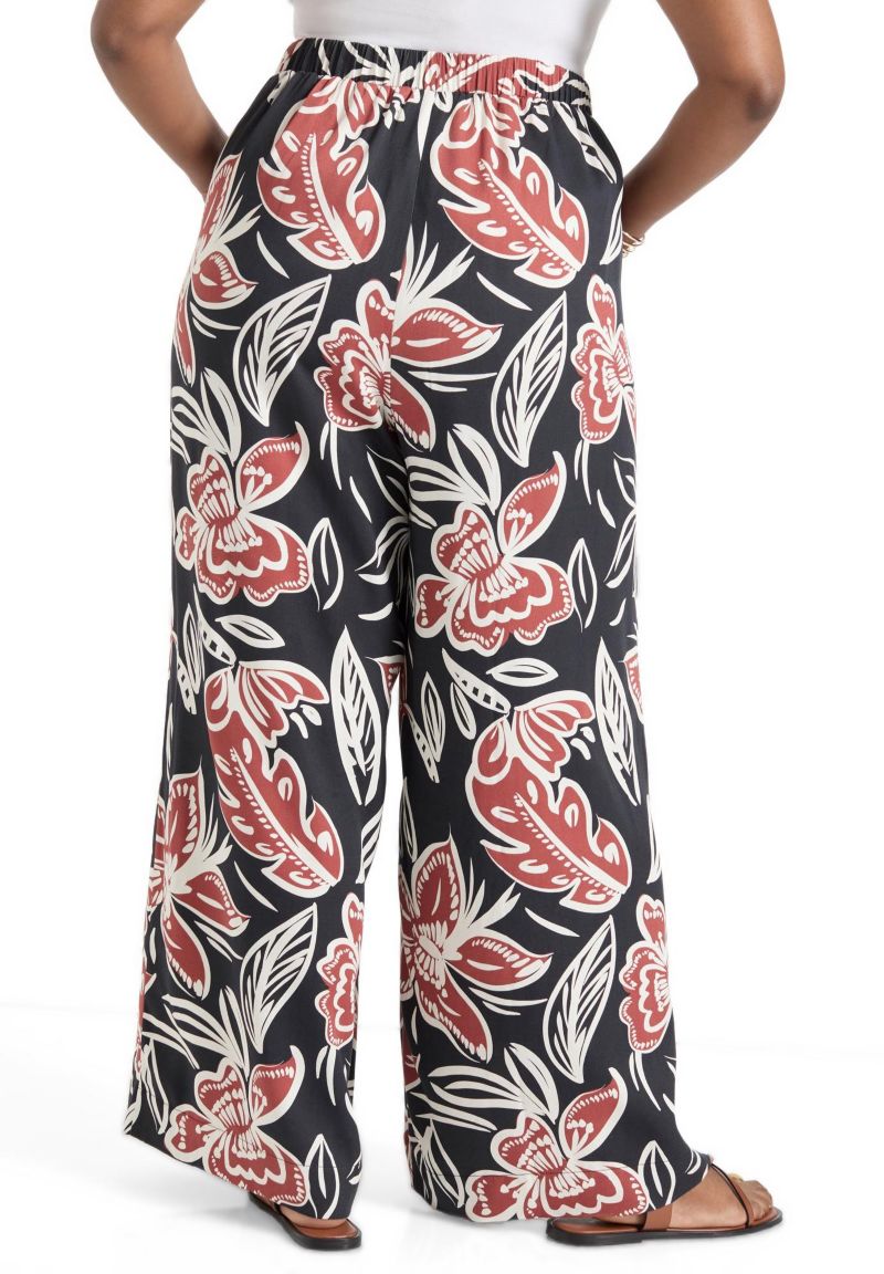Women's June + Vie Wide-Leg Pull-On Pants