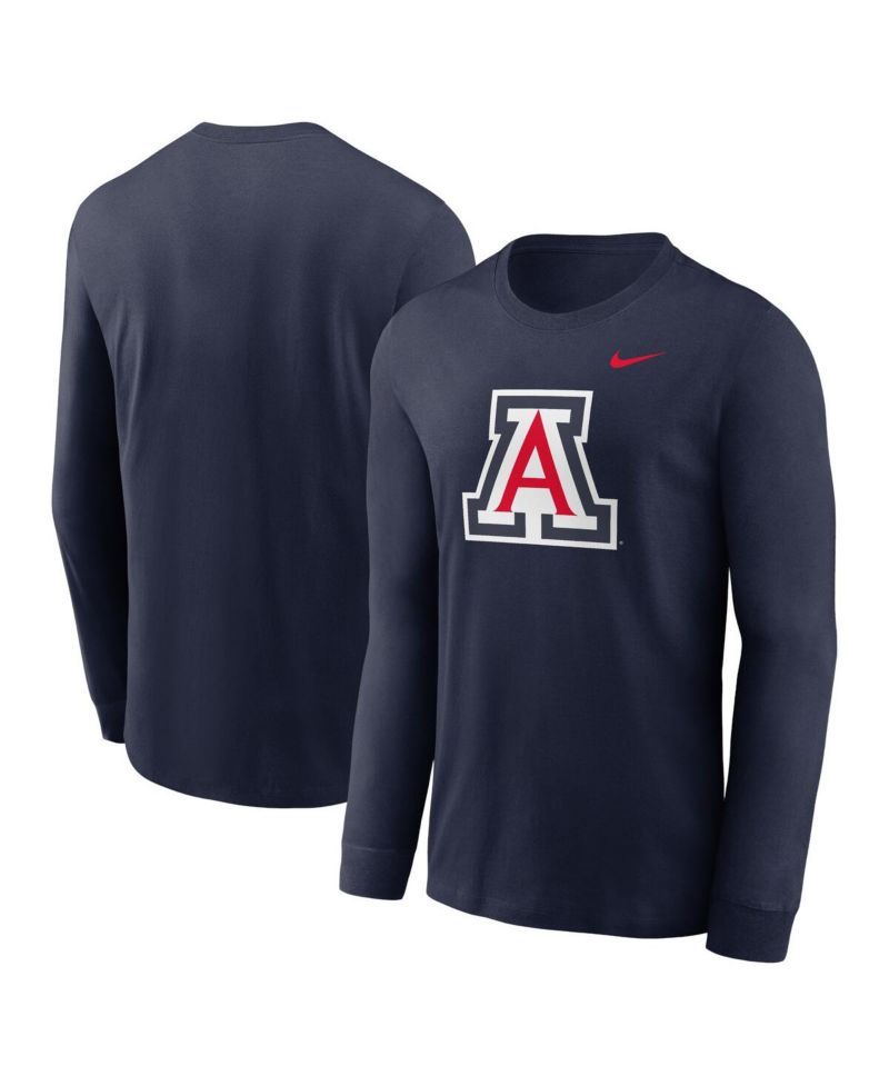 Men's Navy Arizona Wildcats Primary Logo Long Sleeve T-Shirt