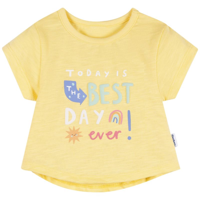 Baby Girls Short Sleeve T-Shirts, 3-Pack
