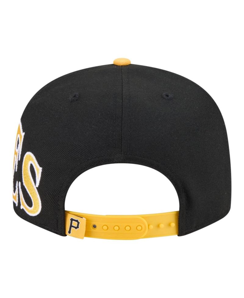 Men's Black/Gold Pittsburgh Pirates Stretched Two-Tone 9FIFTY Adjustable Hat