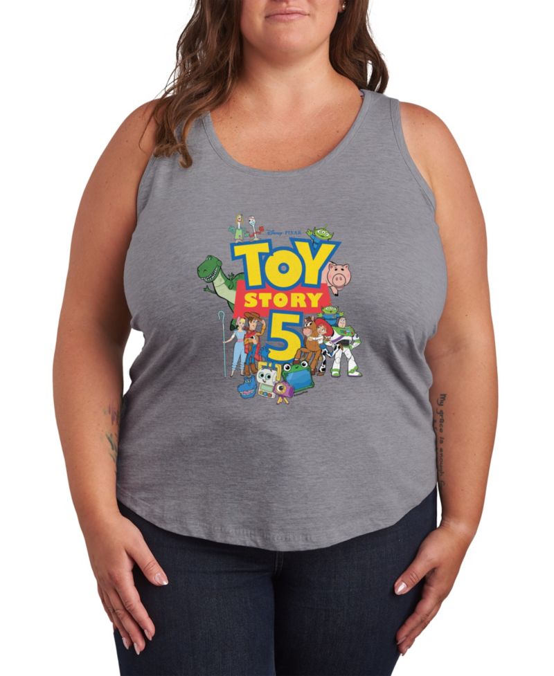Plus Size Toy Story 5 Logo Racerback Sleeveless Tank Top