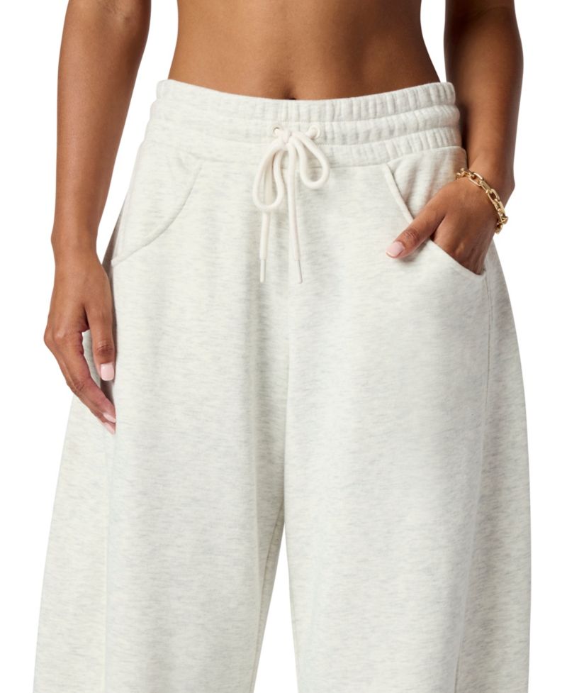 Women's High-Rise Barrel Leg Cotton-Blend Sweatpant