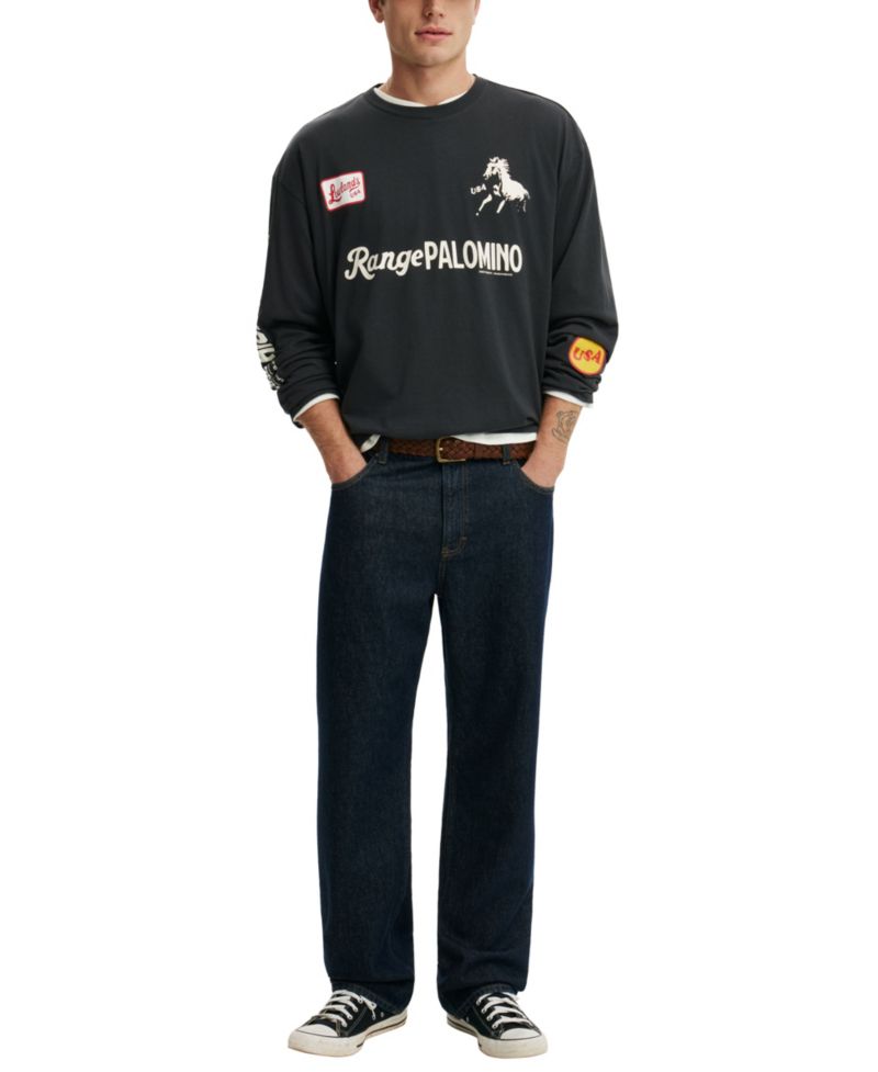 Men's Long-Sleeve Graphic Regular-Fit T-Shirt
