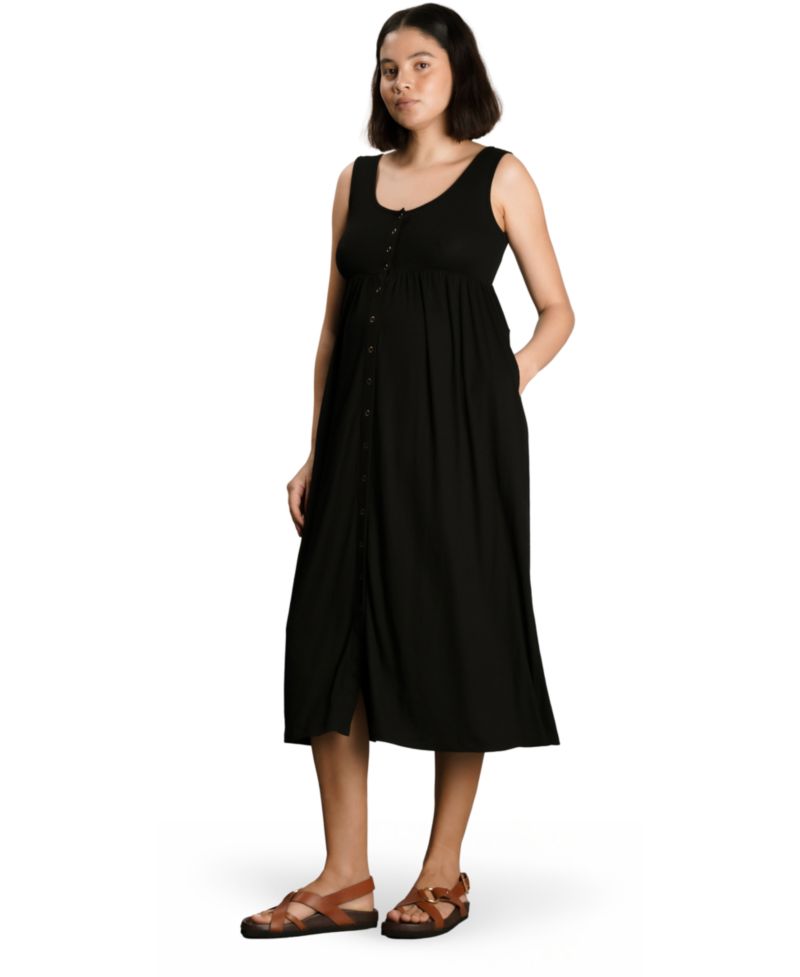 Women's NOM NOM Ribbed Modal Henley Nursing Dress