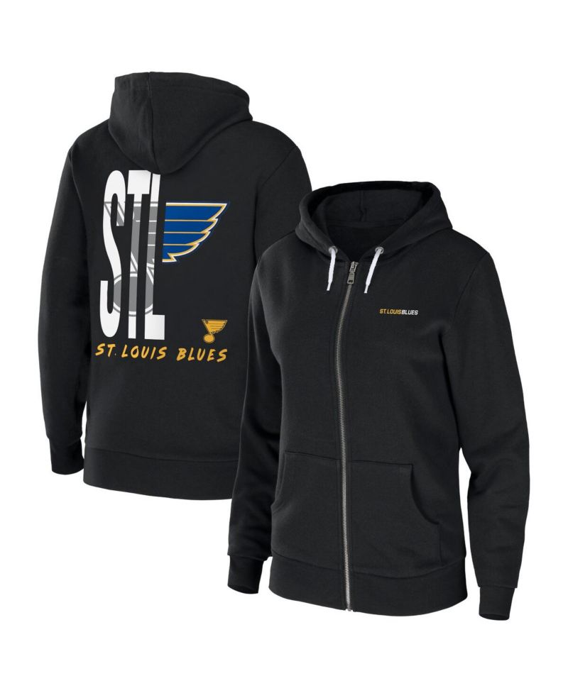 Women's Black St. Louis Blues Sponge Fleece Full-Zip Hoodie