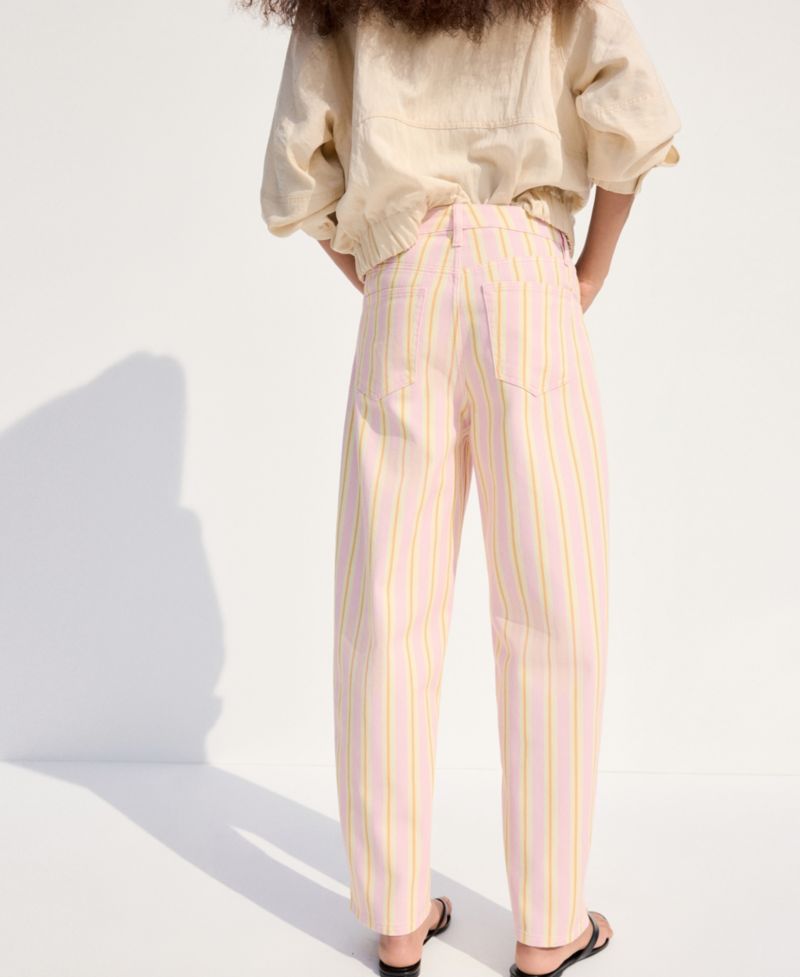 Women's Striped Balloon Jeans