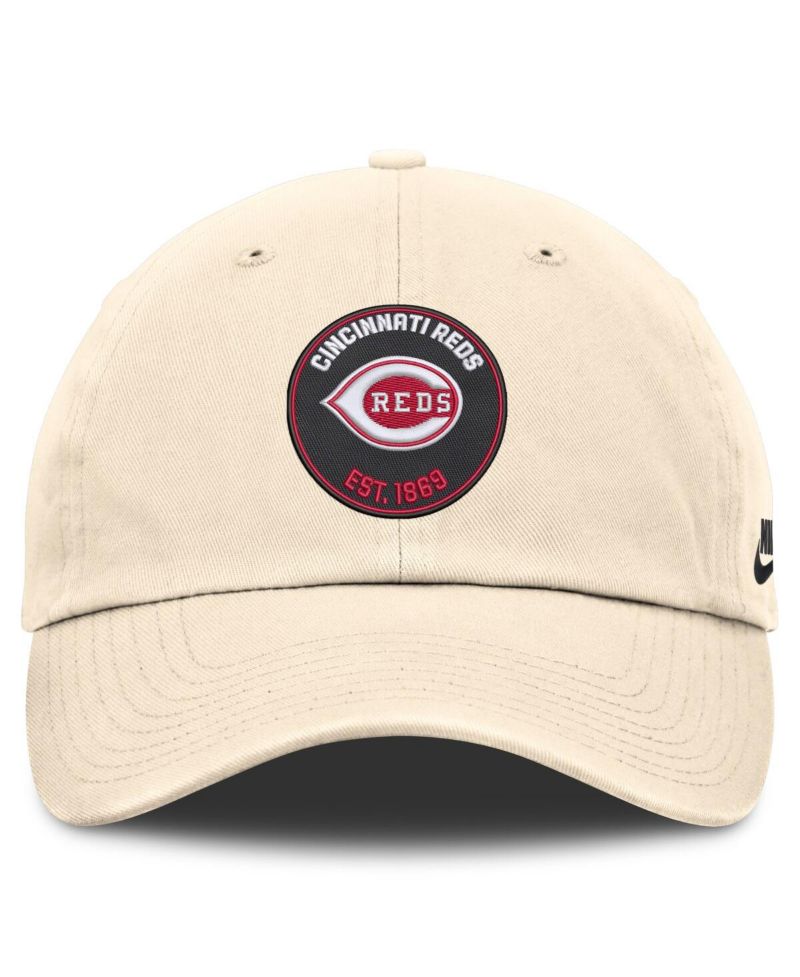 Men's Natural Cincinnati Reds Cooperstown Collection Club Adjustable Hat