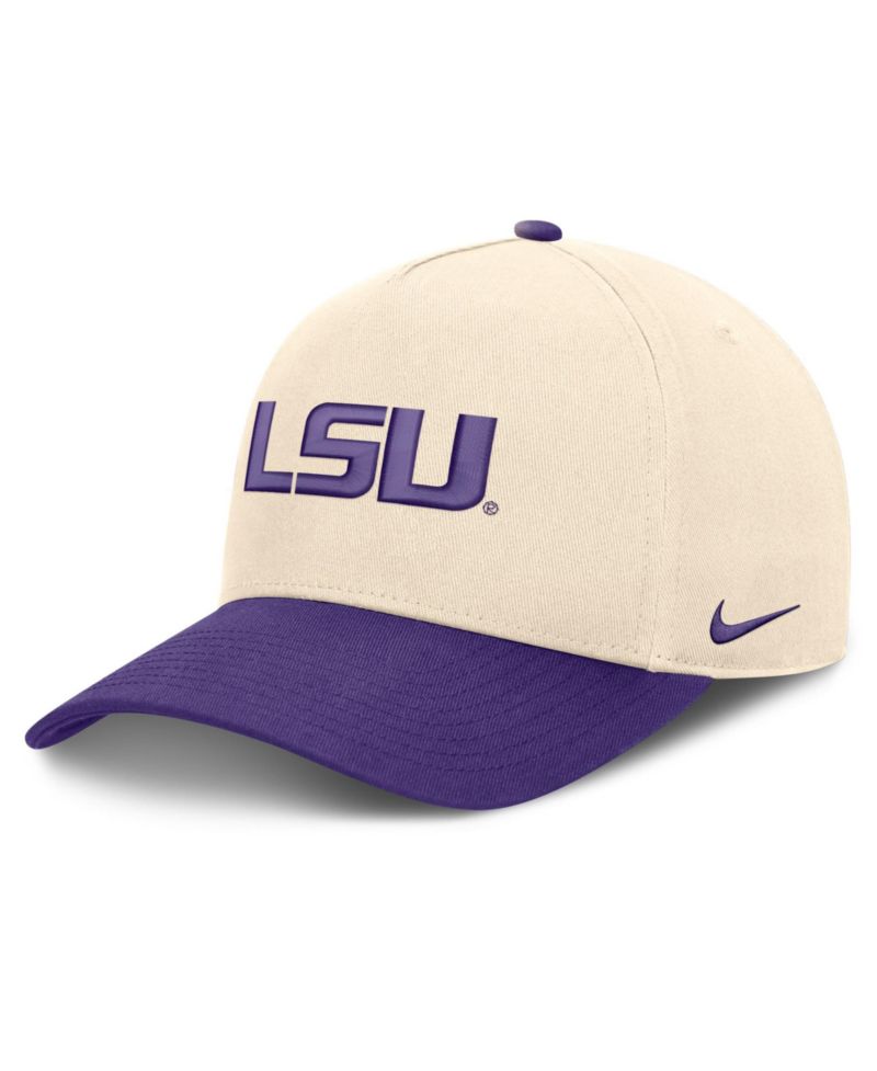 Men's and Women's Natural/Purple LSU Tigers Campus Prep Rise Adjustable Hat