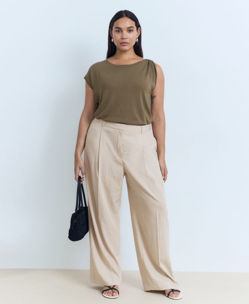 Women's Wide Leg Pleated Pants