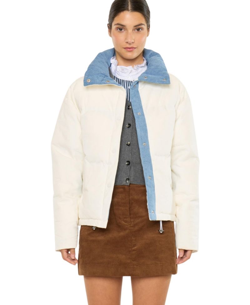 Women's USA Yerba Relaxed Front-Snap Puffer Jacket