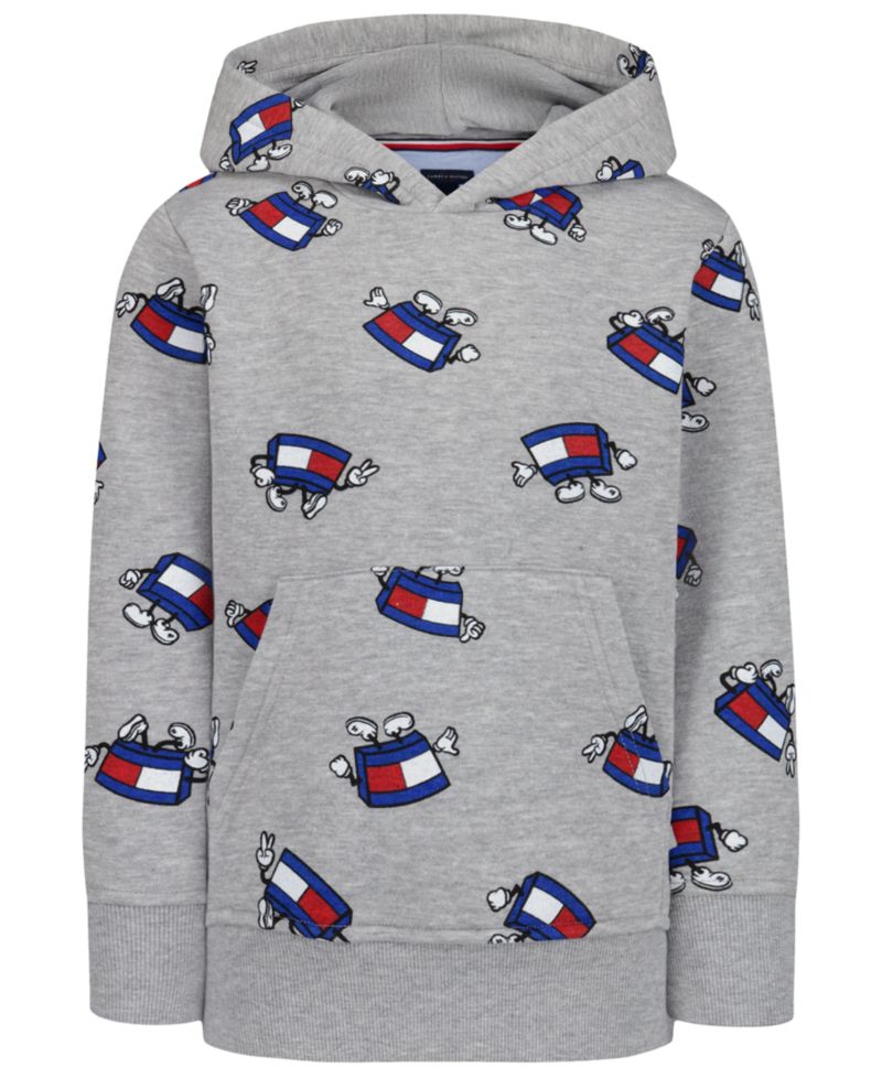 Boys' 2T-7 Mascot Allover-Print Kangaroo-Pocket Hoodie
