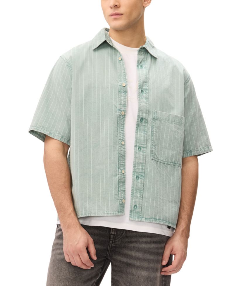 Men's Vertical Stripe Pattern Shirt