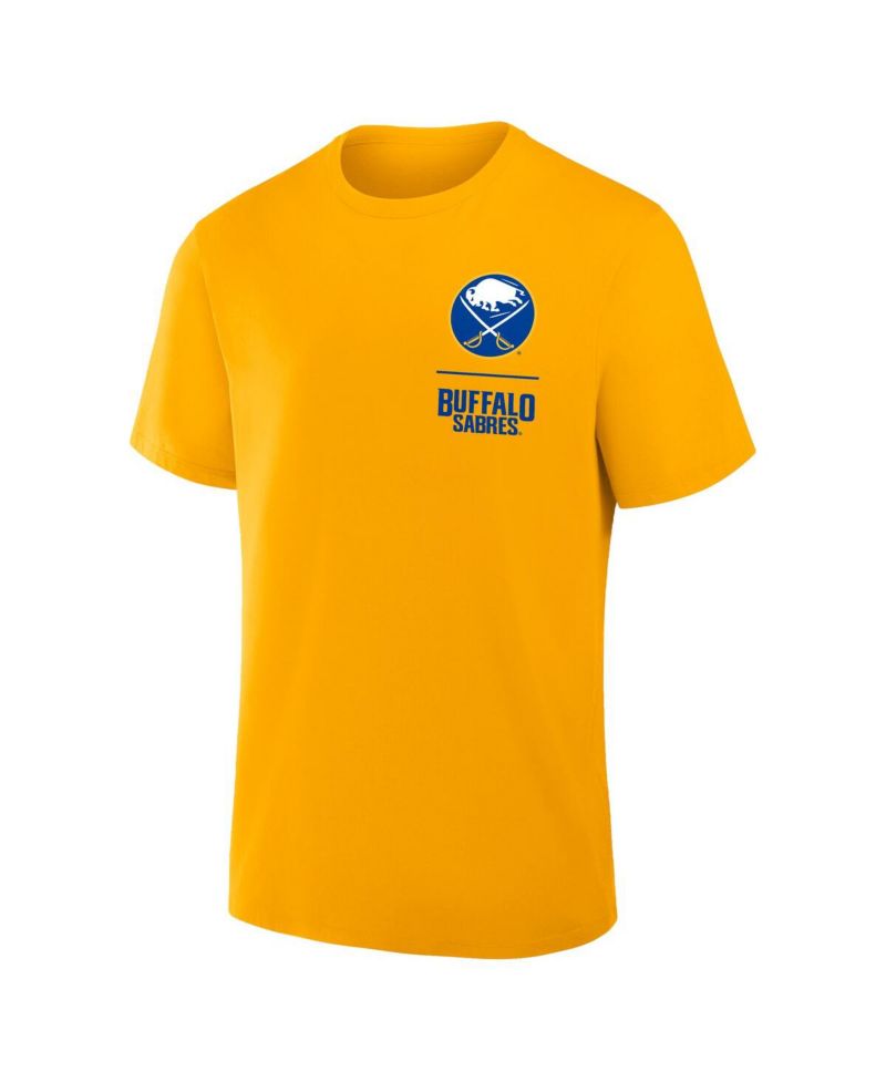 Men's Gold Buffalo Sabres Crash The Net Legacy T-Shirt