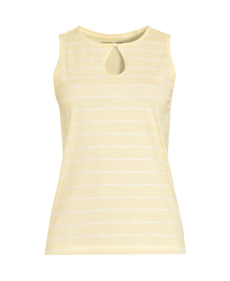 Women's Petite Supima Keyhole Tank