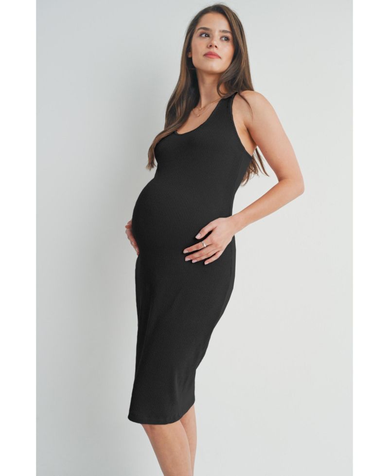 Women's Ribbed Sleeveless Bodycon Tank Dress