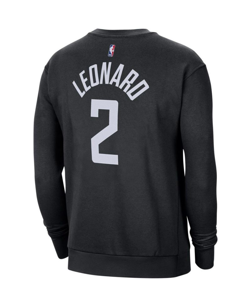 Men's Kawhi Leonard Black LA Clippers Statement Name and Number Pullover Sweatshirt