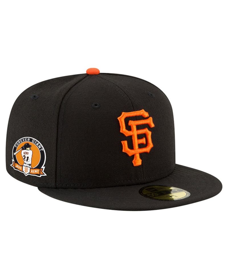 Men's Black San Francisco Giants Jeff Kent Number Retirement Authentic Collection 59FIFTY Fitted Hat