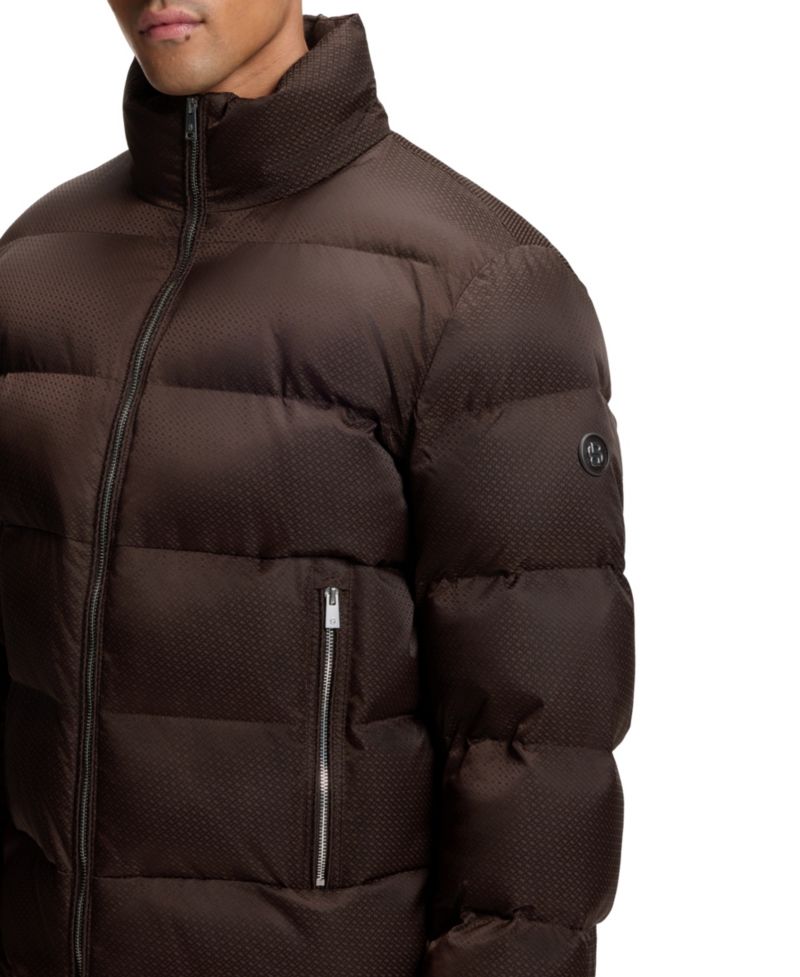 BOSS by Men's Water-Repellent Padded Jacquard Jacket
