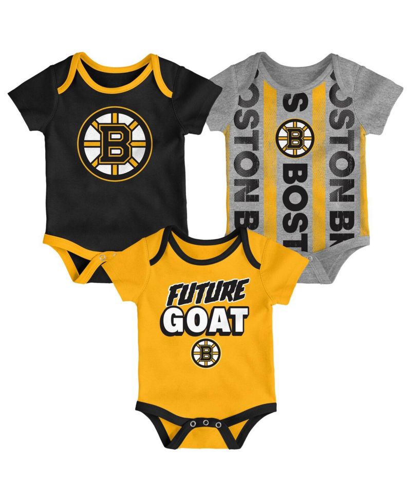 Newborn Boston Bruins Loyal Buddies Bodysuit 3-Pack