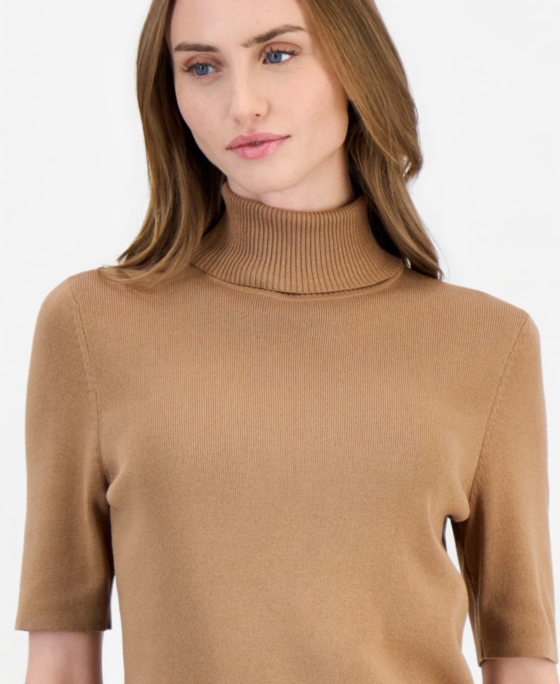 Women's Half-Sleeve Turtleneck Sweater
