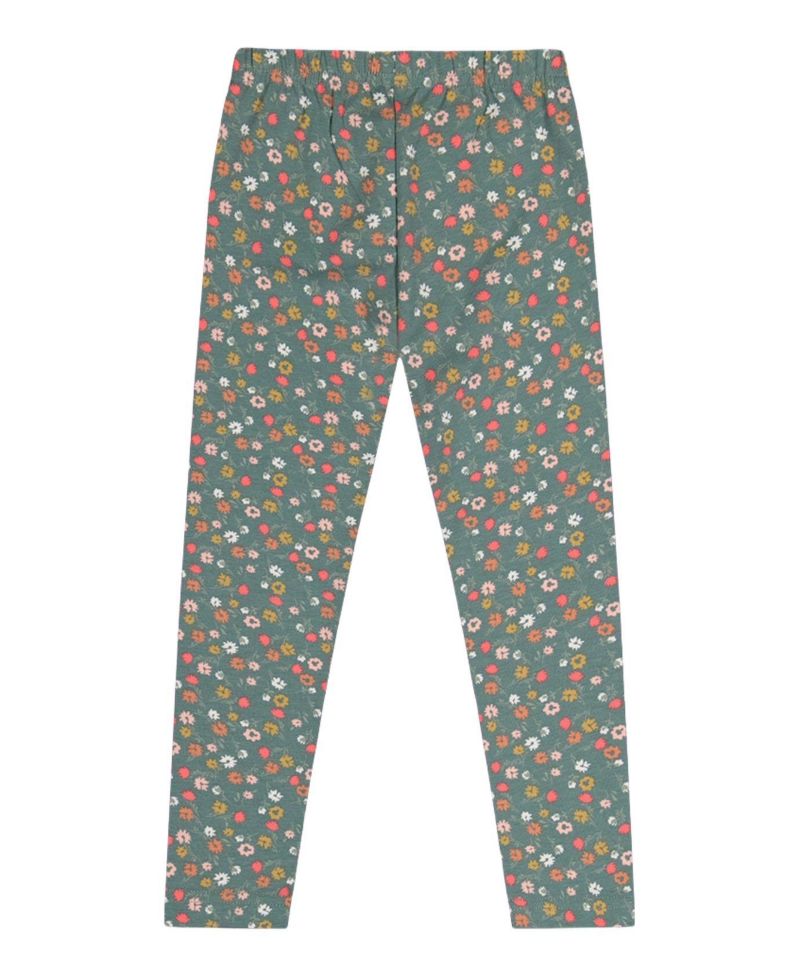 Little and Big Girl (6-7) Cotton Leggings Floral Print