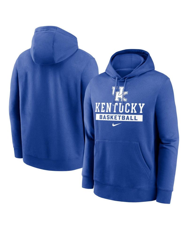 Men's Royal Kentucky Wildcats Basketball Stack Club Fleece Pullover