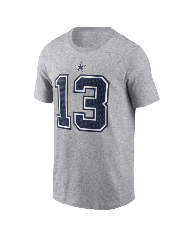 Men's Caleb Downs Heather Gray Dallas Cowboys 2026 NFL Draft Name & Number T-Shirt