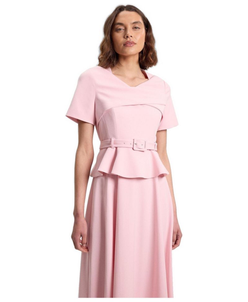 Women's Belted Midi Dress