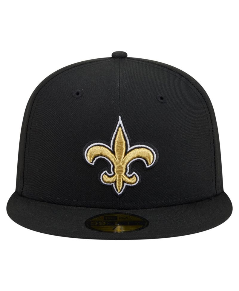 Men's Black New Orleans Saints 59FIFTY Fitted Hat
