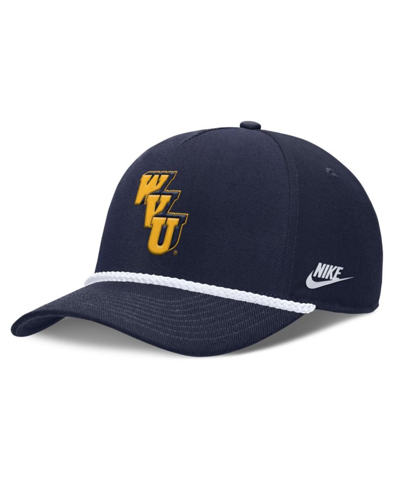 Men's and Women's Navy West Virginia Mountaineers 2026 Basketball Refresh 5-Panel Rope Rise Hat