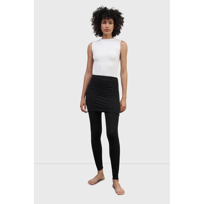 Women's Burke High-Waisted Foldover-Skirt Jersey Leggings