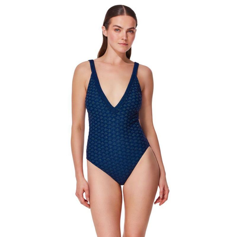 Women's Scaled Up Deep V Knit One Piece