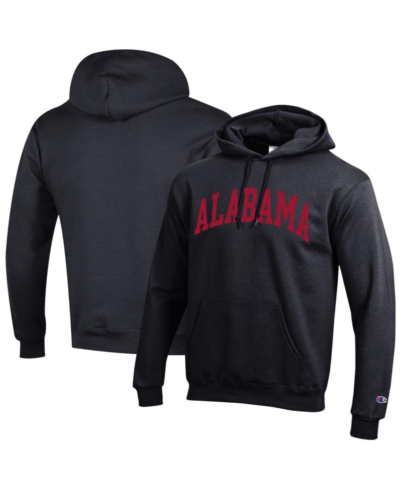 Men's White Alabama Crimson Tide Basic Arch Fleece Pullover Hoodie