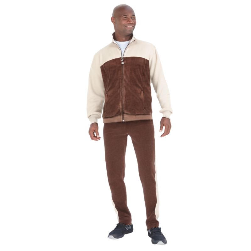 Men's Colorblock Velour Tracksuit