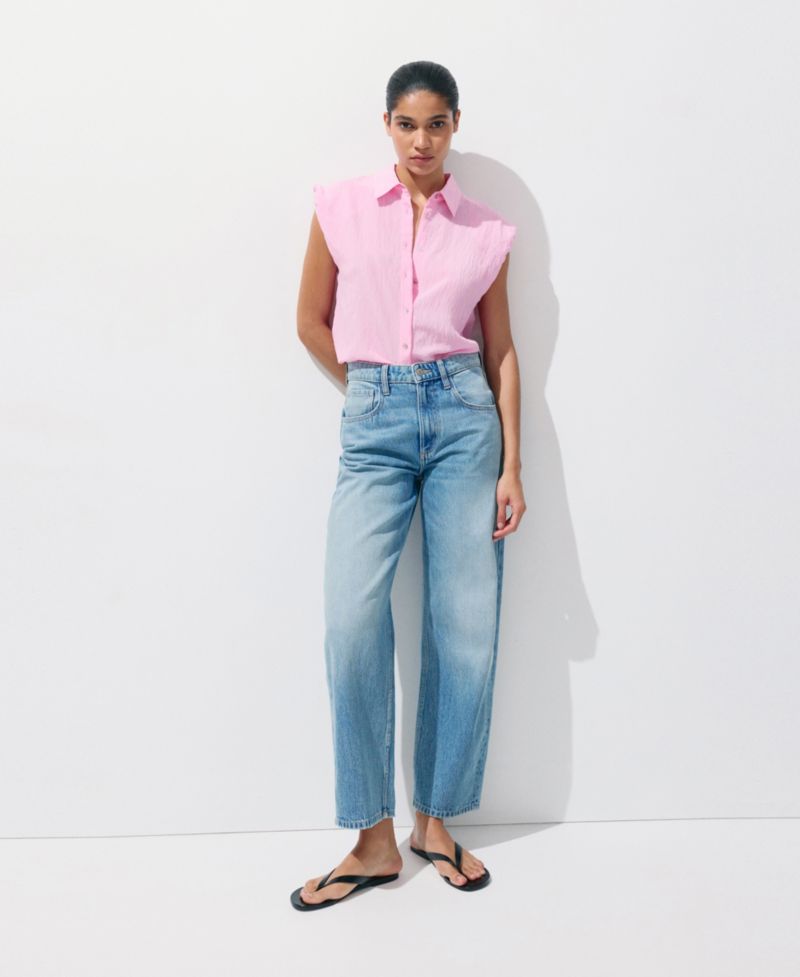 Women's Embroidery Striped Shirt