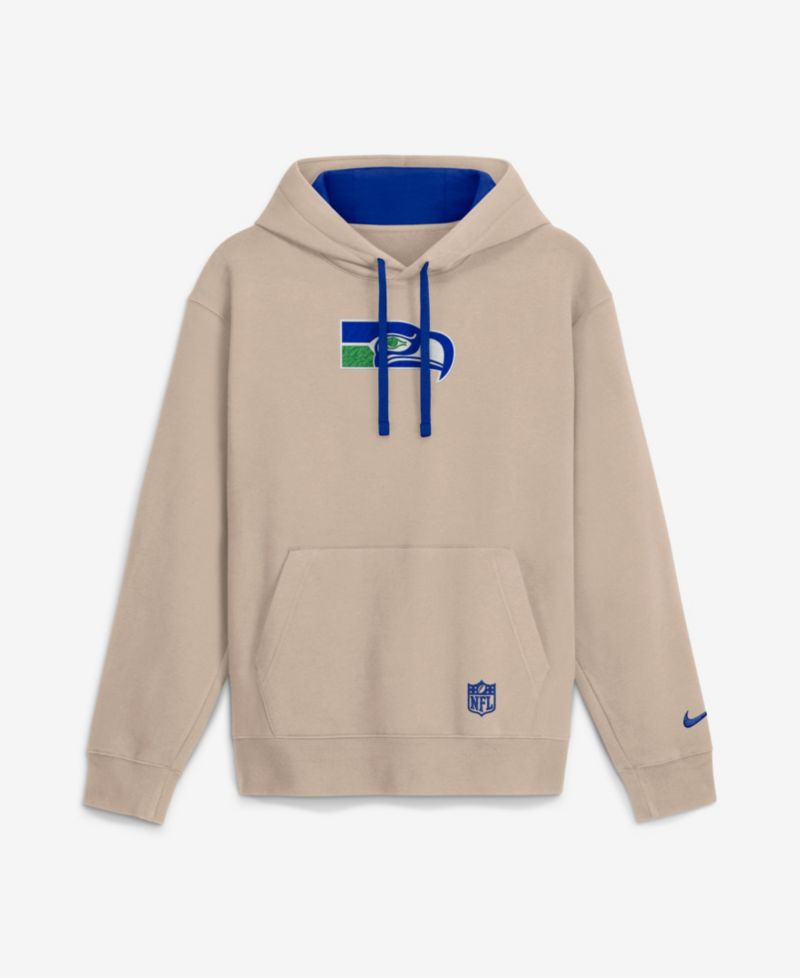 Men's Sand Seattle Seahawks Rewind Club Hoodie