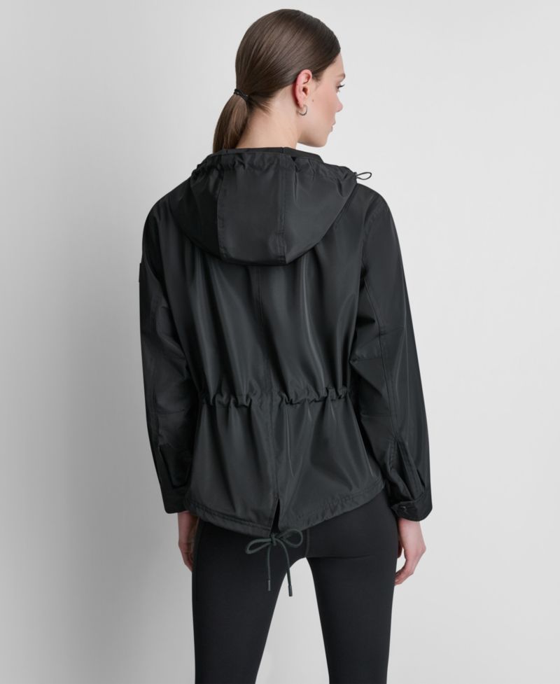 Women's Cropped High-Low Hooded Jacket