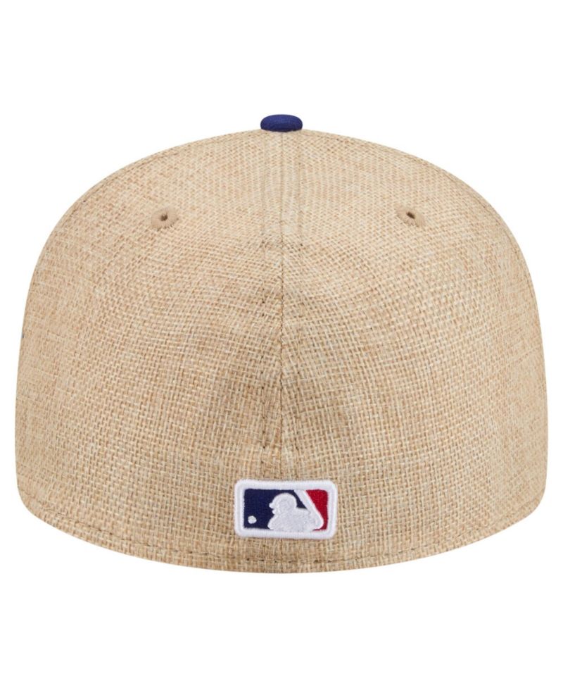 Men's Natural/Royal Los Angeles Dodgers Twine 59FIFTY Fitted Hat