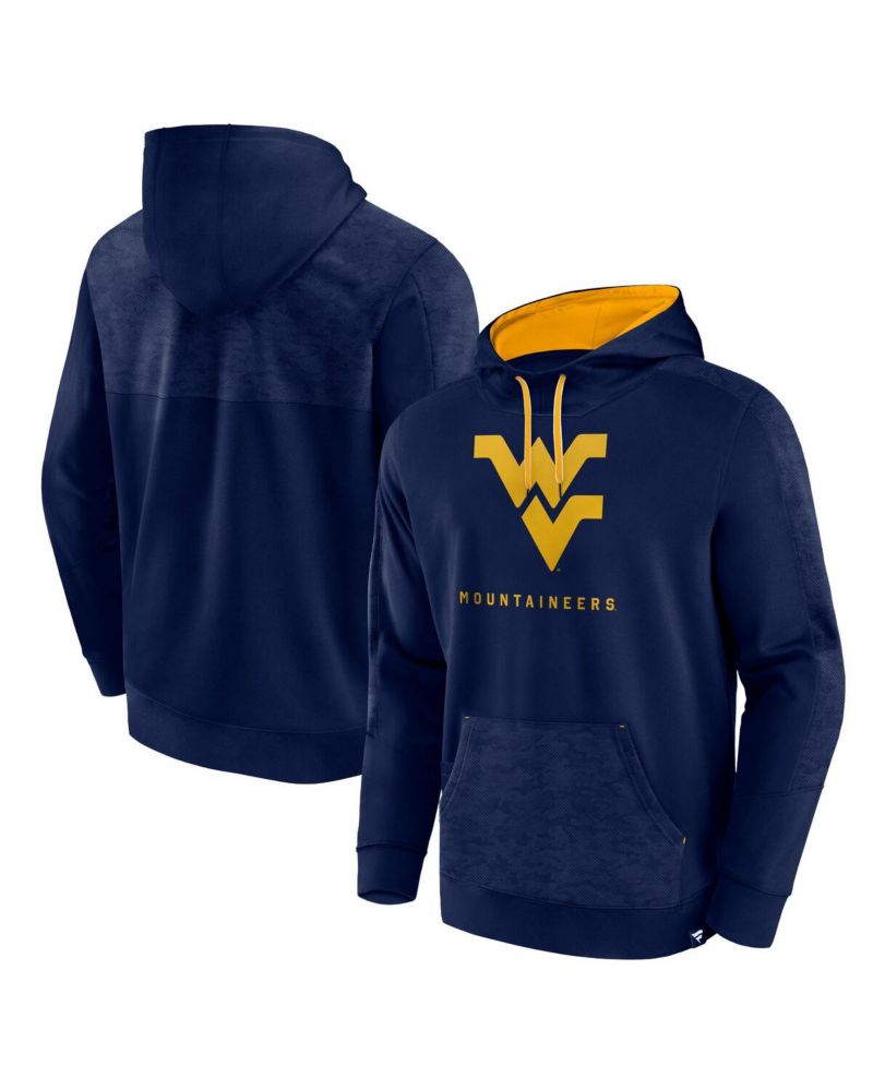 Men's Navy West Virginia Mountaineers Defender Pullover Hoodie