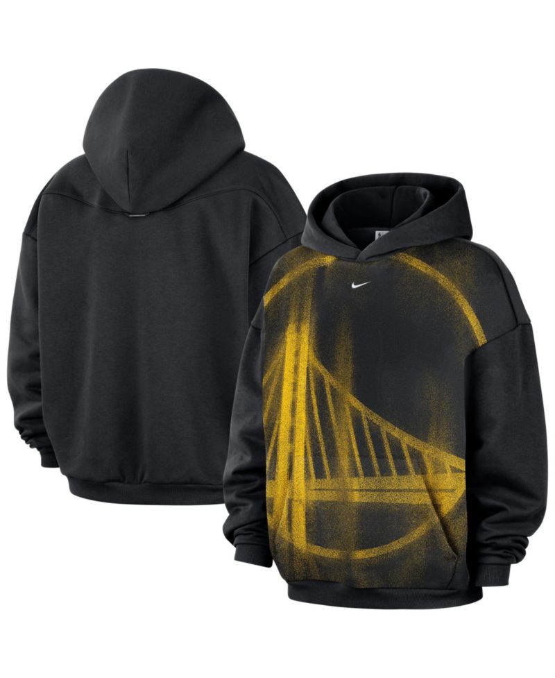 Men's Black Golden State Warriors 2026 Standard Issue Practice Icon Fleece Pullover Hoodie