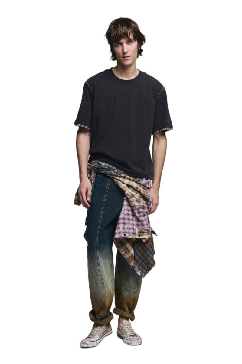Men's Men s Short-Sleeve Seam Detail T-Shirt