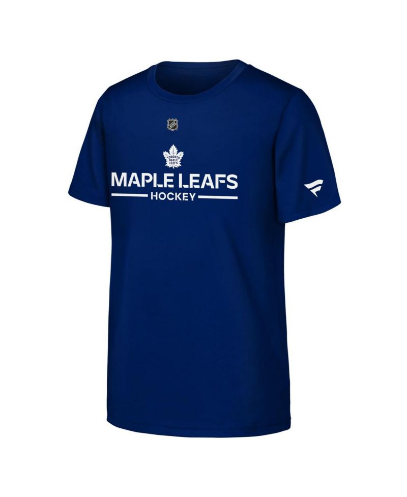 Big Boys and Girls Blue Toronto Maple Leafs Authentic Pro Wordmark T-Shirt