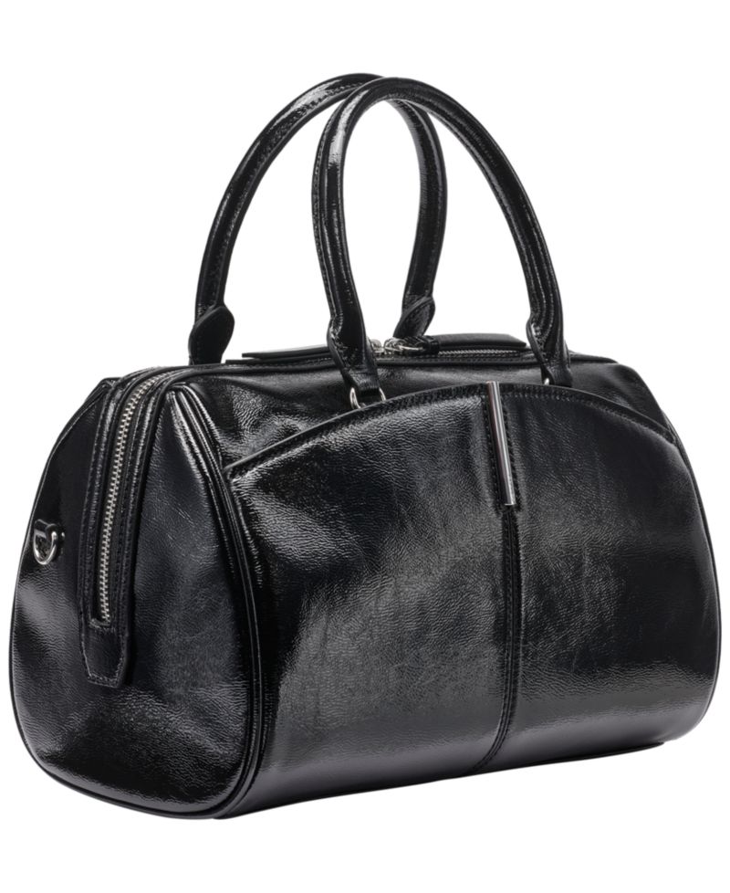Genevieve Patent Small Satchel Handbag