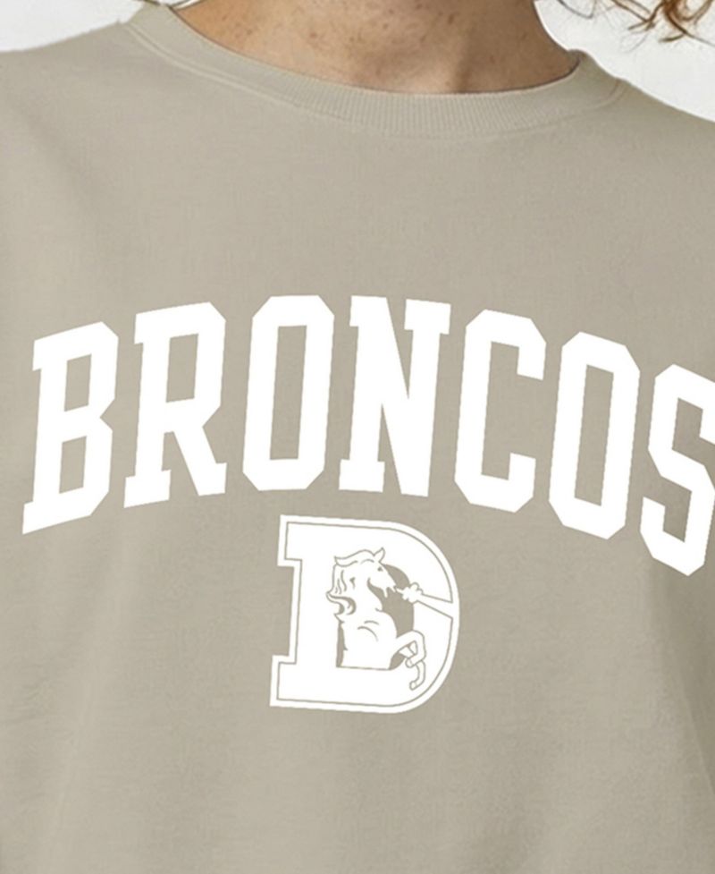 Women's Denver Broncos Dropped-Shoulder Crewneck Sweatshirt