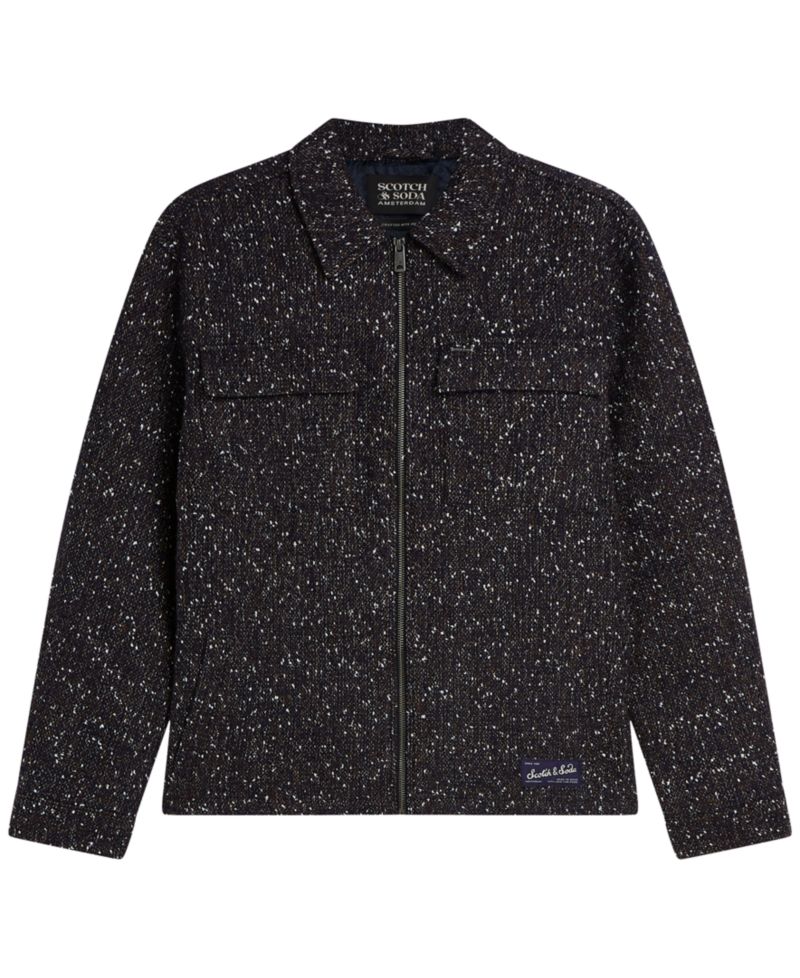 Men's Tailored Wool-Blend Tweed Jacket